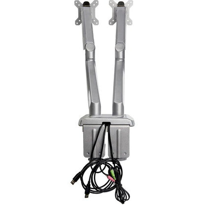 Desk Mount Dual Monitor Arm w/ USB/Audio