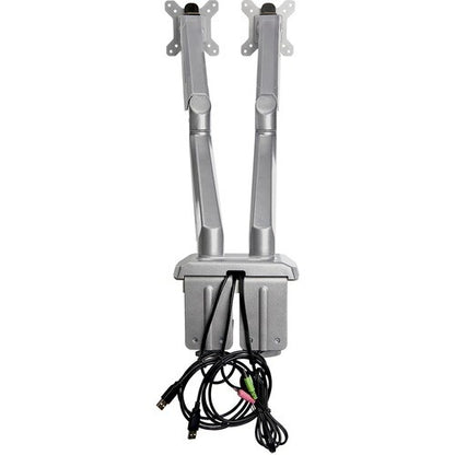 Desk Mount Dual Monitor Arm w/ USB/Audio