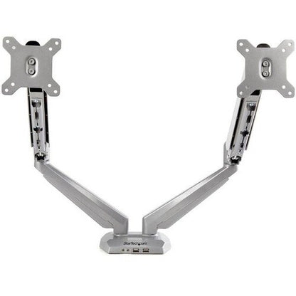 Desk Mount Dual Monitor Arm w/ USB/Audio