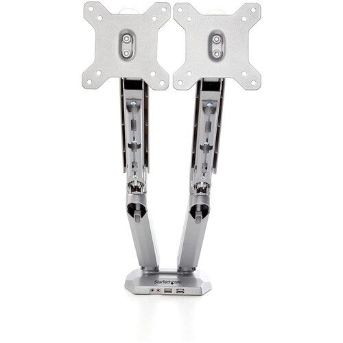 Desk Mount Dual Monitor Arm w/ USB/Audio