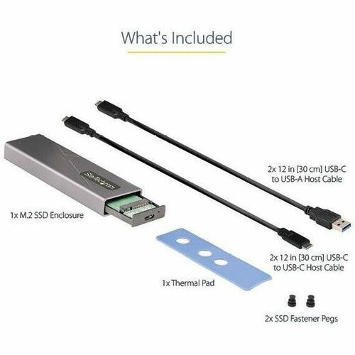 M.2 PCIe NVMe/M.2 SATA SSD USB Enclosure