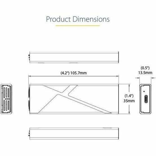 M.2 PCIe NVMe/M.2 SATA SSD USB Enclosure