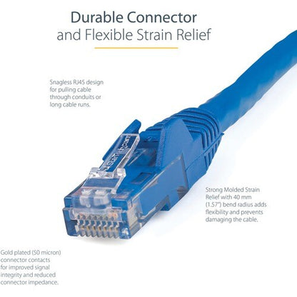 1m LSZH CAT6 Ethernet Cable 10GbE, Blue