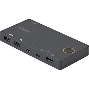 2 Port USB-A + HDMI/USB-C KVM Switch 4K