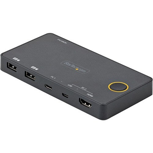 2 Port USB-A + HDMI/USB-C KVM Switch 4K