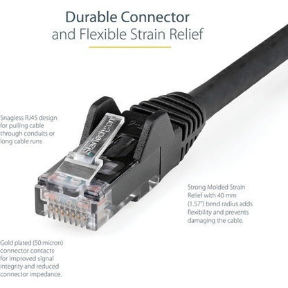 3m LSZH CAT6 Ethernet Cable 10GbE, Black