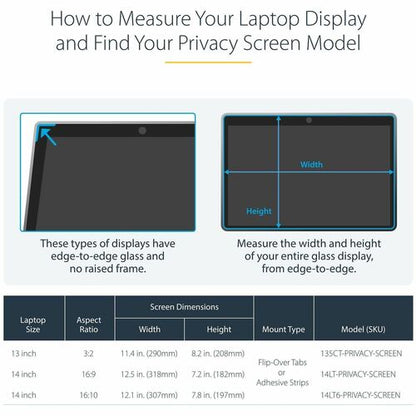 14in 16:10 Laptop Touch Privacy Screen