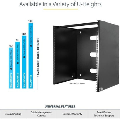 6U 12in Deep Wall Mounting Bracket