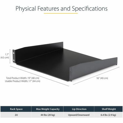 19in Universal Server Rack Cabinet Shelf