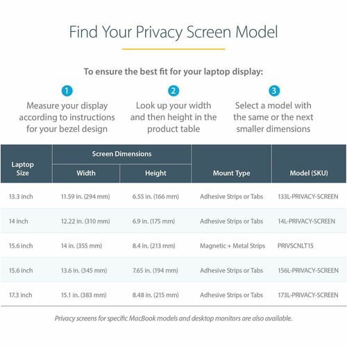 Privacy Screen -15 inch - Magnetic