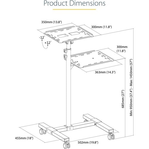 Mobile Projector and Laptop Stand/Cart