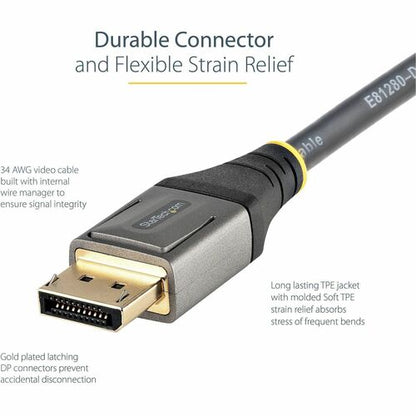 10ft Certified DisplayPort 1.4 Cable 8K