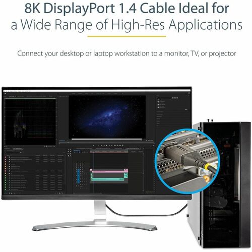10ft Certified DisplayPort 1.4 Cable 8K