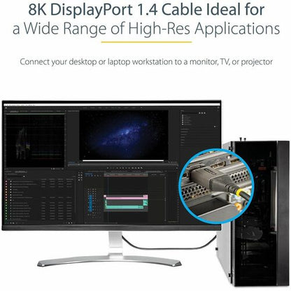 10ft Certified DisplayPort 1.4 Cable 8K