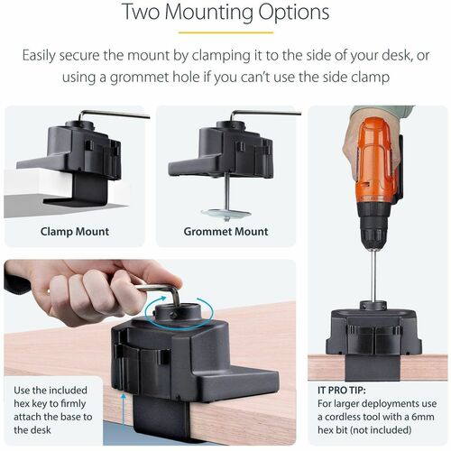 Desk Mount Dual Monitor Arm - 32in VESA