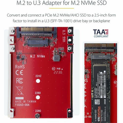 M.2 to U.3 Adapter For M.2 NVMe SSDs