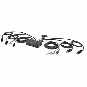 2-Port Dual-Monitor Cable KVM Switch