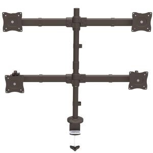 DESK MOUNT QUAD MONITOR ARM - STEEL