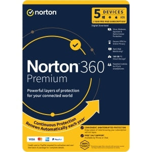 NORTON 360 PRMN 100GB 1USER 5DEV 12MTH