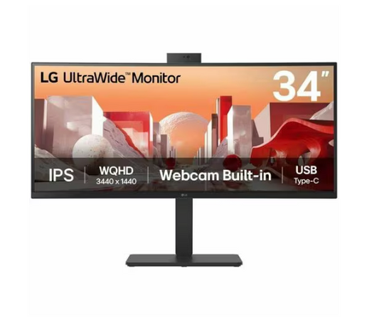LG 34BA85QE 34 QHD WEBCAM USB-C CONFERENCE MONITOR 3Y 